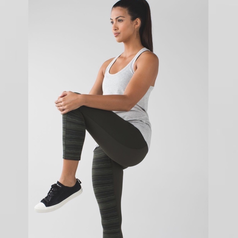 Lululemon Give Me Crop Cyber Stripe Gator Leggings